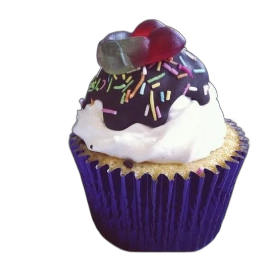 food, 3d render, photorealistic, cupcake transparent PNG cut-out