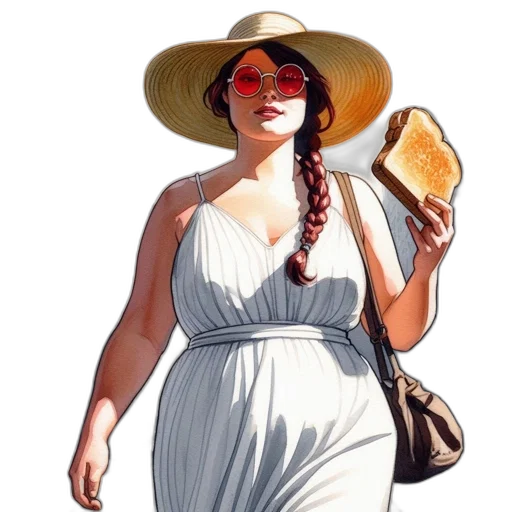 dress, hat, food, concept art transparent PNG cut-out