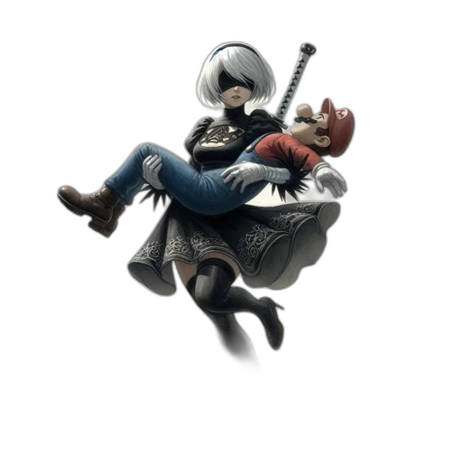 robot, jacket, weapon, concept art transparent PNG cut-out