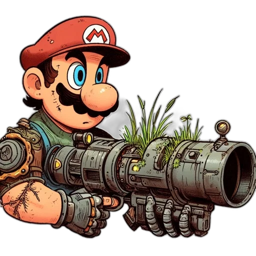 weapon, staff, animal, robot transparent PNG cut-out