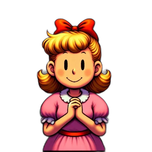 staff, dress, crown, pixel art transparent PNG cut-out