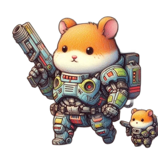 robot, weapon, cyberpunk, concept art transparent PNG cut-out