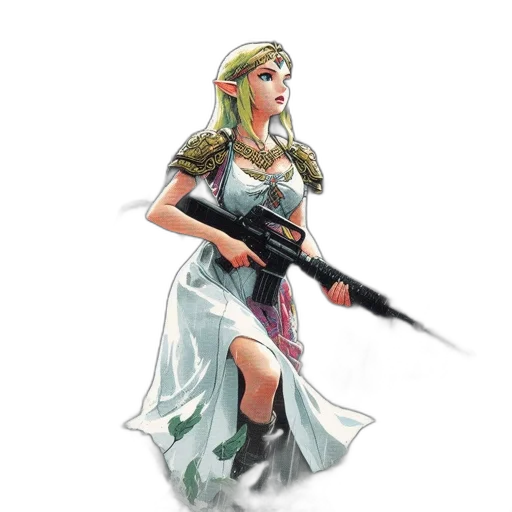 weapon, dress, staff, sword transparent PNG cut-out