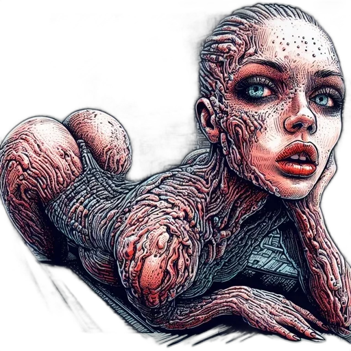 creature, hair, animal, fantasy art transparent PNG cut-out