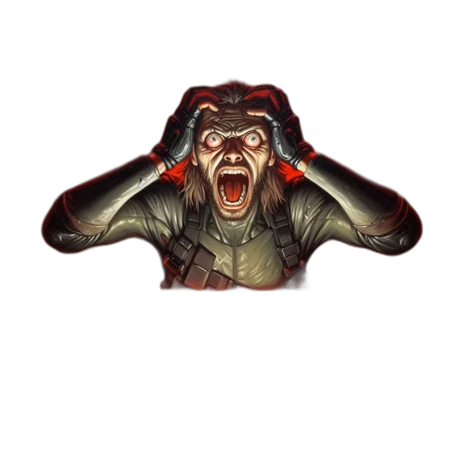mask, staff, creature, jacket transparent PNG cut-out