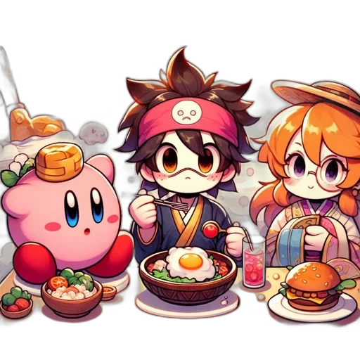 food, pixel art, concept art, watercolor transparent PNG cut-out