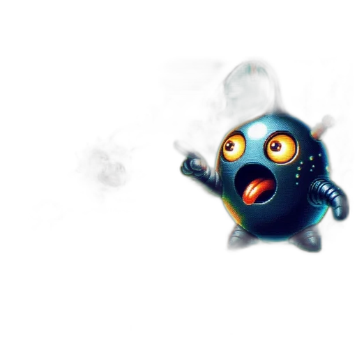 creature, robot, 3d render, concept art transparent PNG cut-out