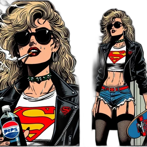 jacket, comic book art, cartoon, concept art transparent PNG cut-out