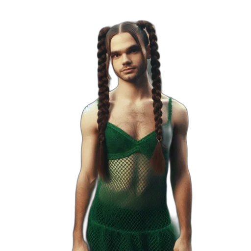dress, hair, creature, animal transparent PNG cut-out