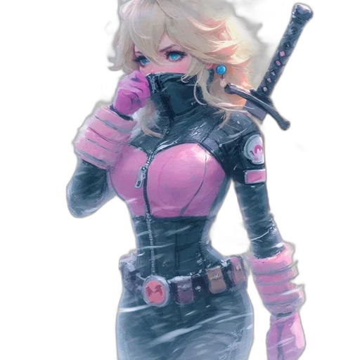 weapon, jacket, robot, staff transparent PNG cut-out