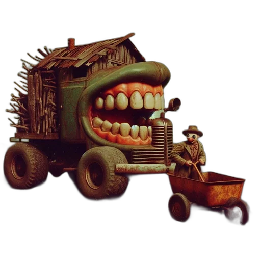 car, creature, concept art, 3d render transparent PNG cut-out