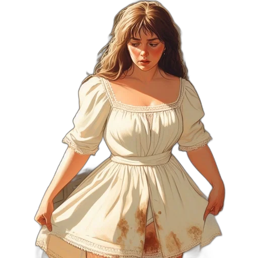 dress, oil painting, photorealistic, concept art transparent PNG cut-out
