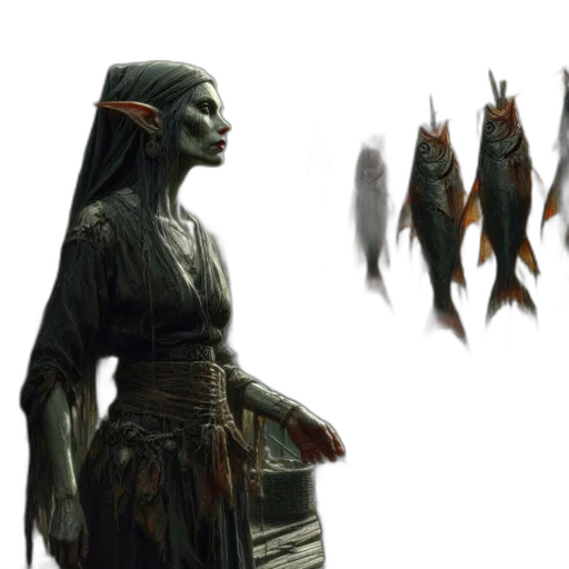creature, staff, concept art, fantasy art transparent PNG cut-out