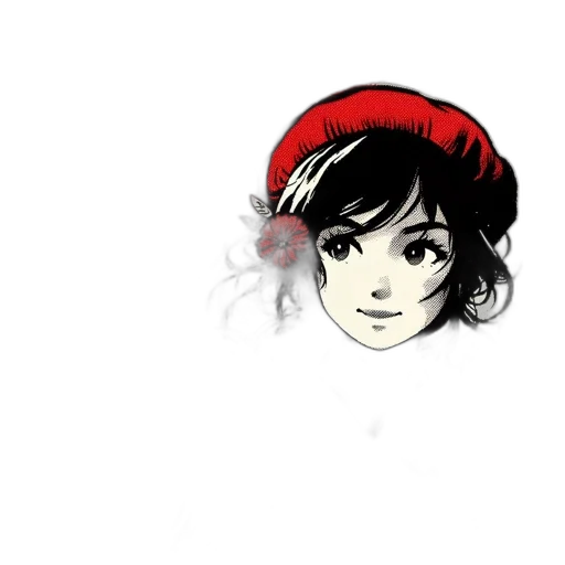 hat, crown, face, flower transparent PNG cut-out