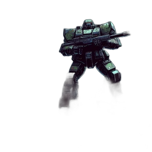 weapon, robot, creature, staff transparent PNG cut-out