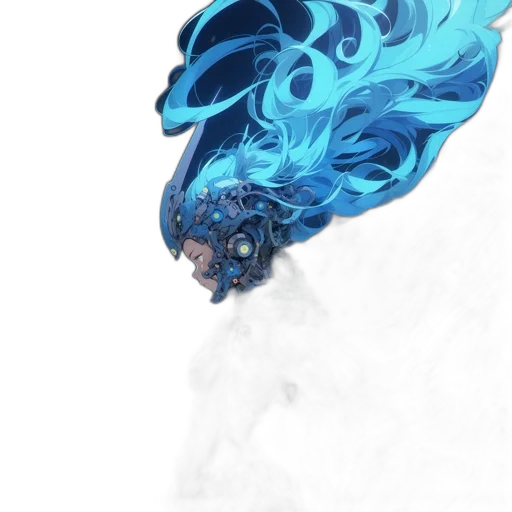 dragon, mask, hair, face transparent PNG cut-out