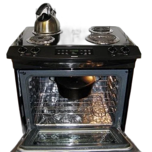 robot, food, black, stove transparent PNG cut-out