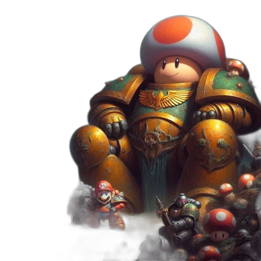 robot, concept art, fantasy art, 3d render transparent PNG cut-out