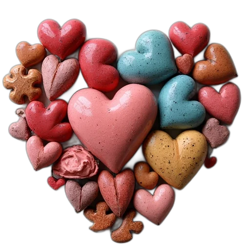jewelry, 3d render, colorful, heart transparent PNG cut-out