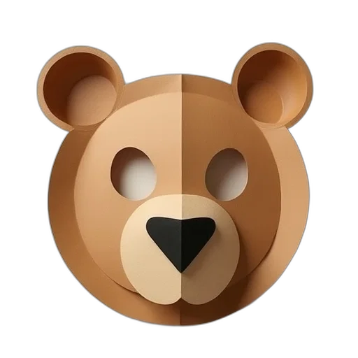 mask, animal, face, 3d render transparent PNG cut-out