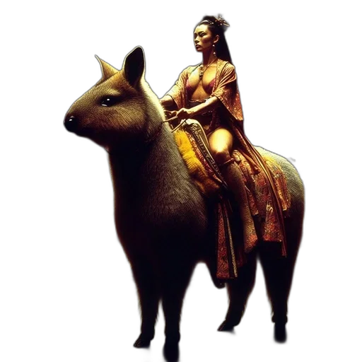 animal, staff, dress, weapon transparent PNG cut-out