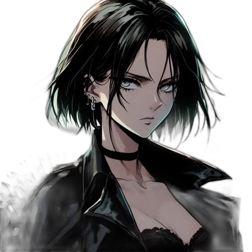 jacket, face, staff, weapon transparent PNG cut-out