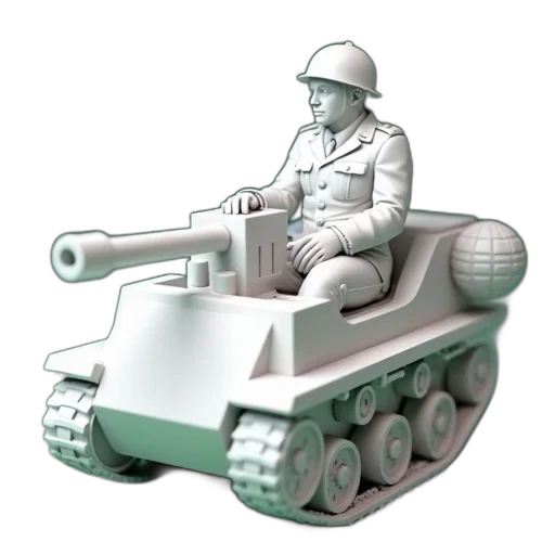 weapon, robot, car, 3d render transparent PNG cut-out