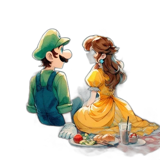 dress, crown, food, watercolor transparent PNG cut-out