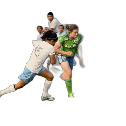 photorealistic, two, female, soccer transparent PNG cut-out