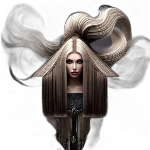 hair, crown, mask, face transparent PNG cut-out