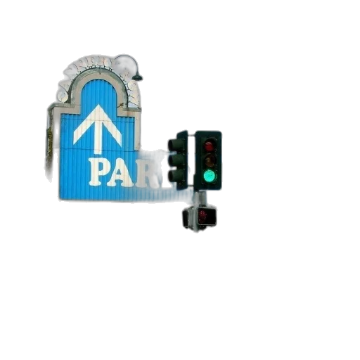 3d render, blue, white, sign transparent PNG cut-out