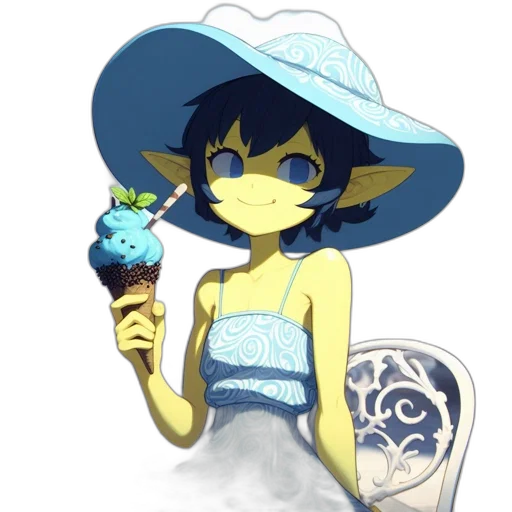 hat, staff, flower, food transparent PNG cut-out