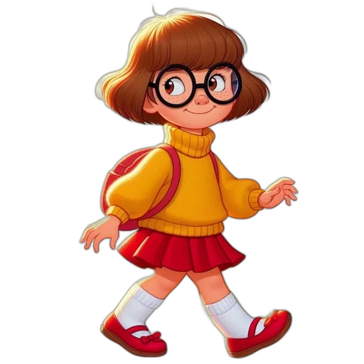 dress, jacket, staff, cartoon transparent PNG cut-out