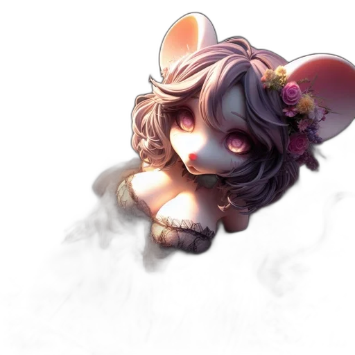 staff, flower, mask, creature transparent PNG cut-out