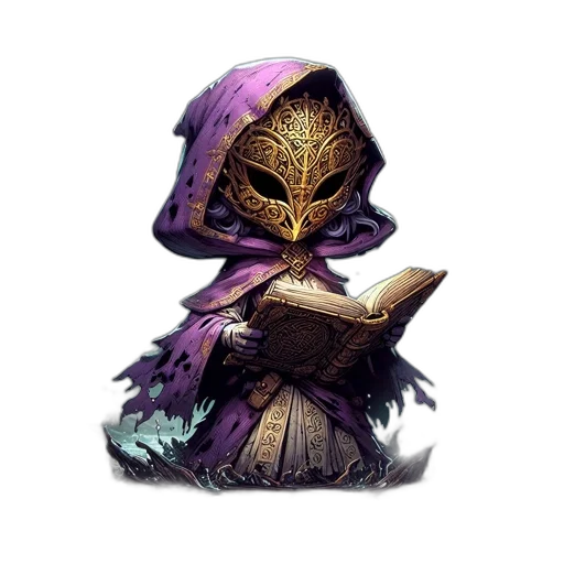 mask, staff, hat, creature transparent PNG cut-out