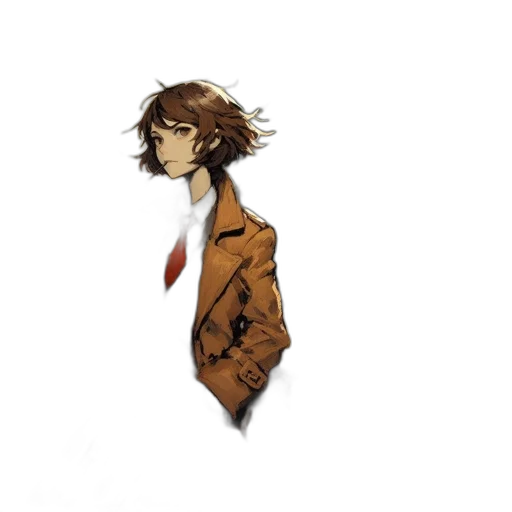 jacket, dress, staff, face transparent PNG cut-out