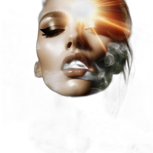 face, mask, jewelry, photorealistic transparent PNG cut-out