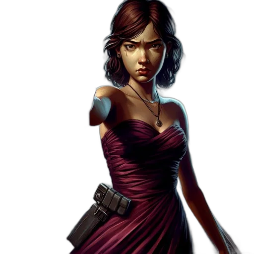 dress, concept art, fantasy art, comic book art transparent PNG cut-out