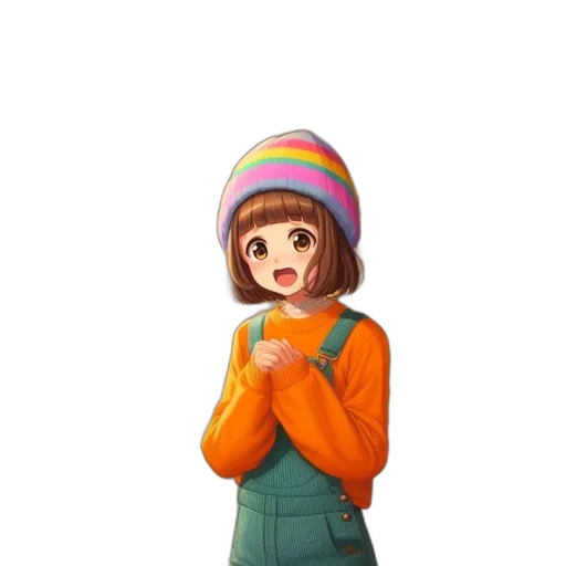 hat, jacket, staff, dress transparent PNG cut-out