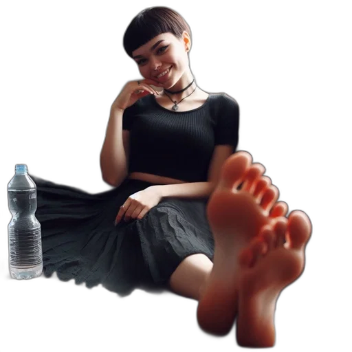 shoes, bottle, dress, creature transparent PNG cut-out