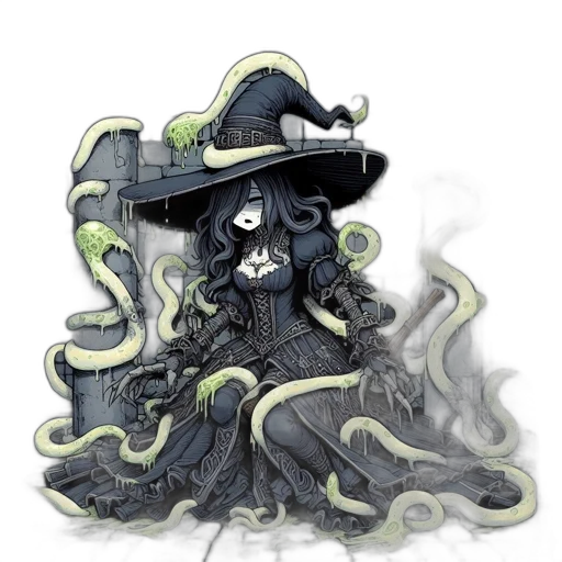 hat, staff, mask, hair transparent PNG cut-out