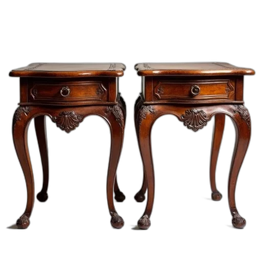 furniture, pair, antique, wooden transparent PNG cut-out