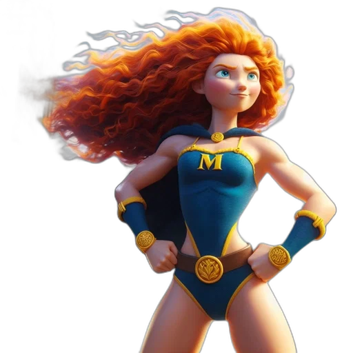 hair, comic book art, concept art, 3d render transparent PNG cut-out