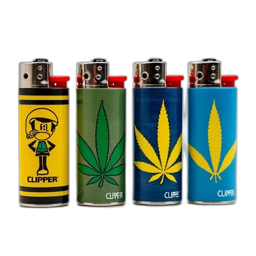 set, four, identical, lighters transparent PNG cut-out