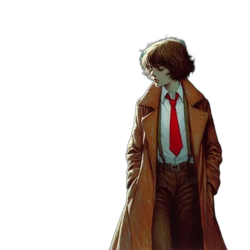 jacket, concept art, comic book art, cyberpunk transparent PNG cut-out
