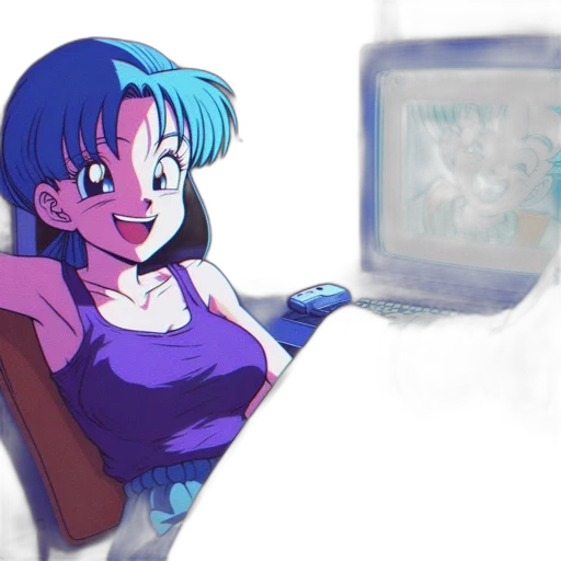 robot, furniture, bottle, vaporwave transparent PNG cut-out