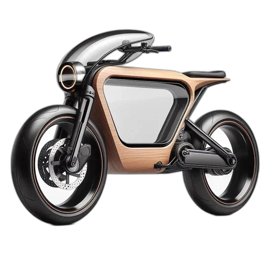 3d render, concept art, futuristic, wooden-frame transparent PNG cut-out