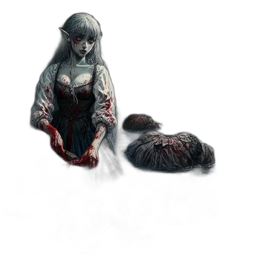 creature, hair, dress, animal transparent PNG cut-out