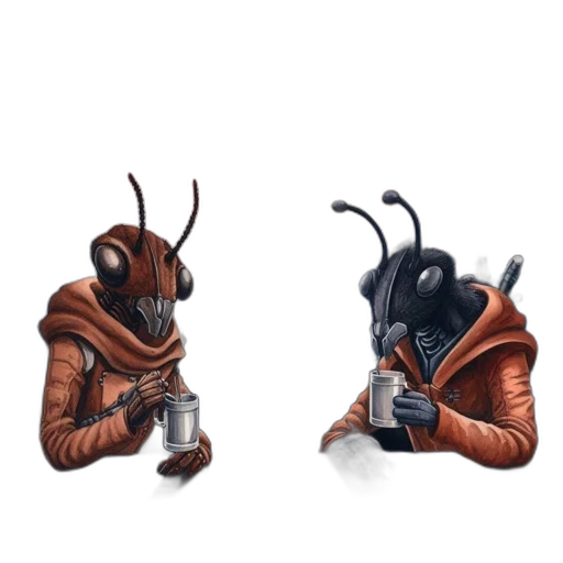 robot, creature, jacket, mask transparent PNG cut-out