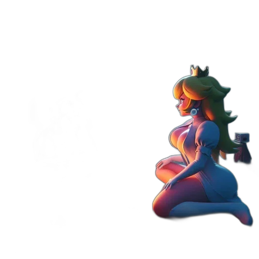 crown, dress, concept art, 3d render transparent PNG cut-out